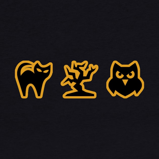 Halloween cat, Halloween Owl, Spooky shirt by Kitsu Pod